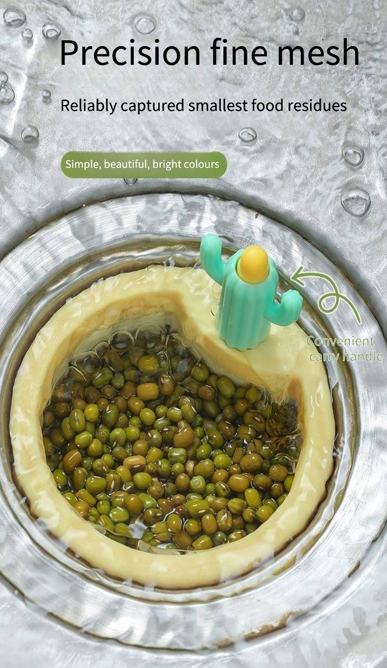 Eimula Cactus Kitchen Sink Drain Strainer with Automatic Dumping Basket and Filter, High-Quality PP Material, Anti-Clogging, Essential Kitchen Accessory Eimula Cactus Kitchen Sink Drain Strainer with Automatic Dumping Basket and Filter, High-Quality PP Material, Anti-Clogging, Essential Kitchen Accessory