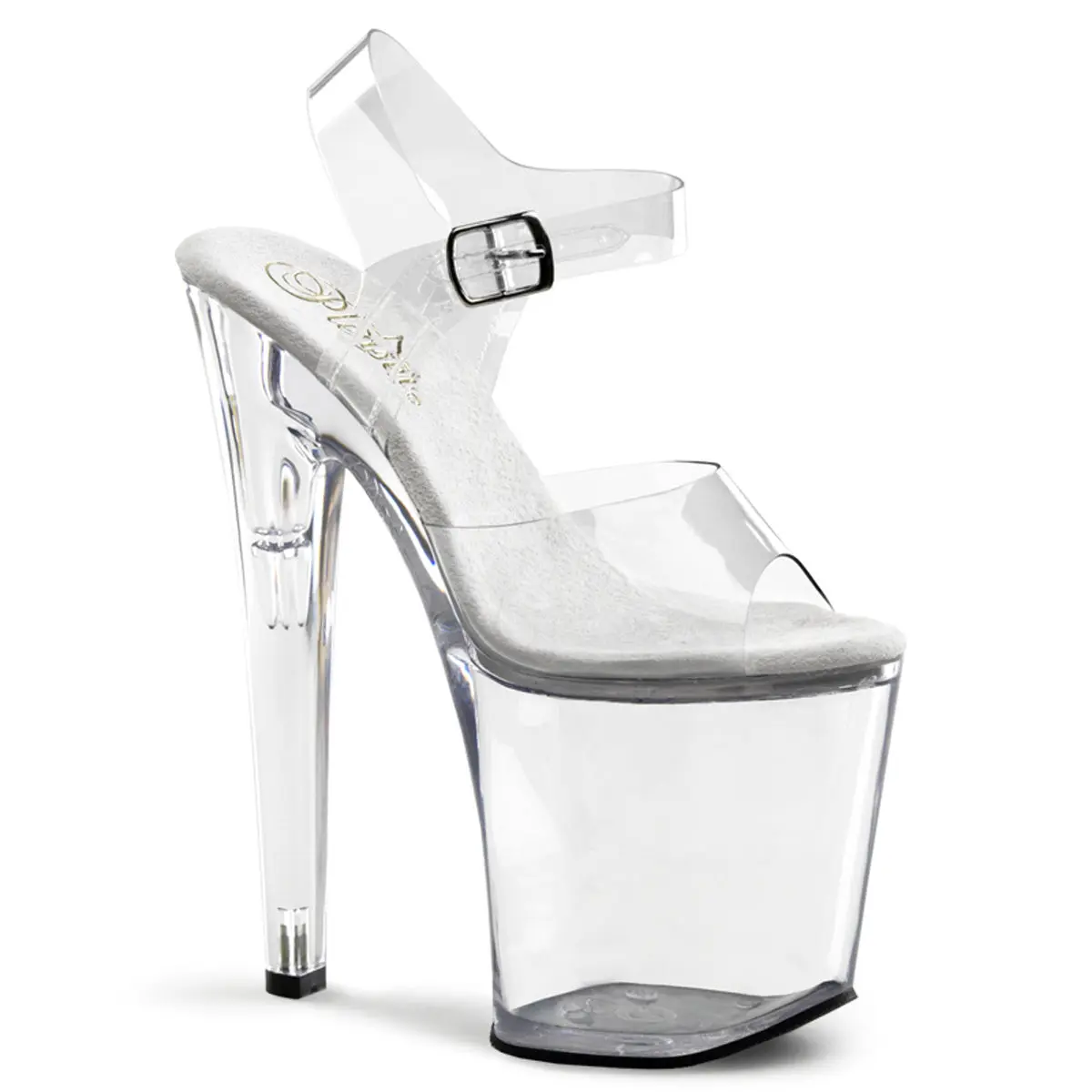 Pleaser Xtreme-808 Women's Heeled Sandals - Stylish, Elegant Fashion Footwear with Platform Sole, Classy Design, Statement Shoes, 8-Inch Platform, Chic, Ankle-High Women's Heeled Sandals, Stiletto Heels
