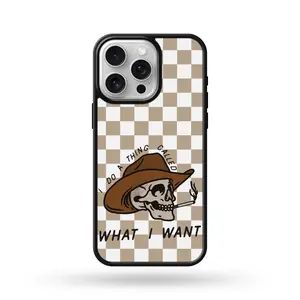What I Want Checkered Cowboy Phone Case