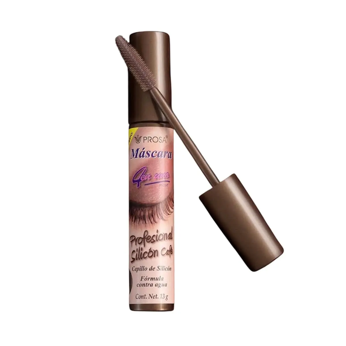 Prosa Máscara Silicón Profesional Café Mamey Aloe Vera Jojoba Waterproof Formula - Makeup, Mascara