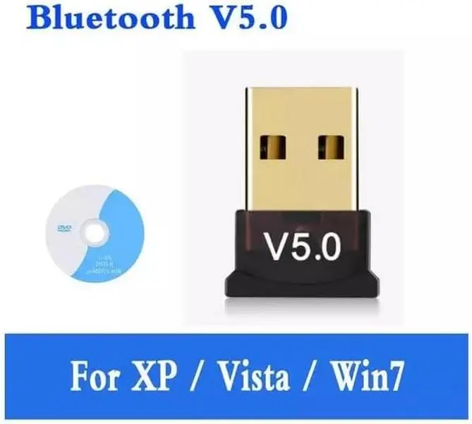 USB Bluetooth 5.0 Adapter - V5.0 Model Wireless Transmitter Receiver with Send Receive, Easy to Use, Fast Connect for PC, Notebook, XP, Vista, Win7