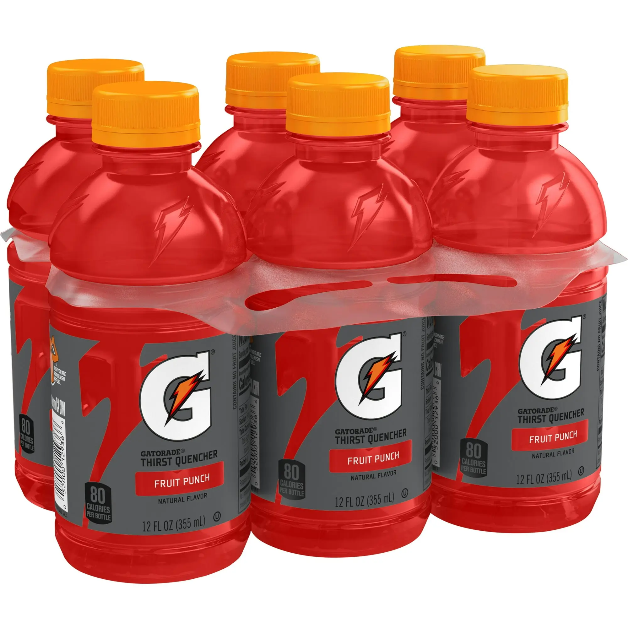 Gatorade Thirst Quencher Fruit Punch Sports Drink, 12 fl oz, 6 Count