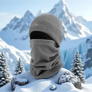 Windproof Beanie with Scarf Two Pieces Polar Fleece Balaclava Hood Face Mask Ski Mask For Cycling Skiing Fishing Outdoor Activity Construction Sites Farms And Training Fashion Shiesty Mask Breathable Winter UV Protection warm hat neckband