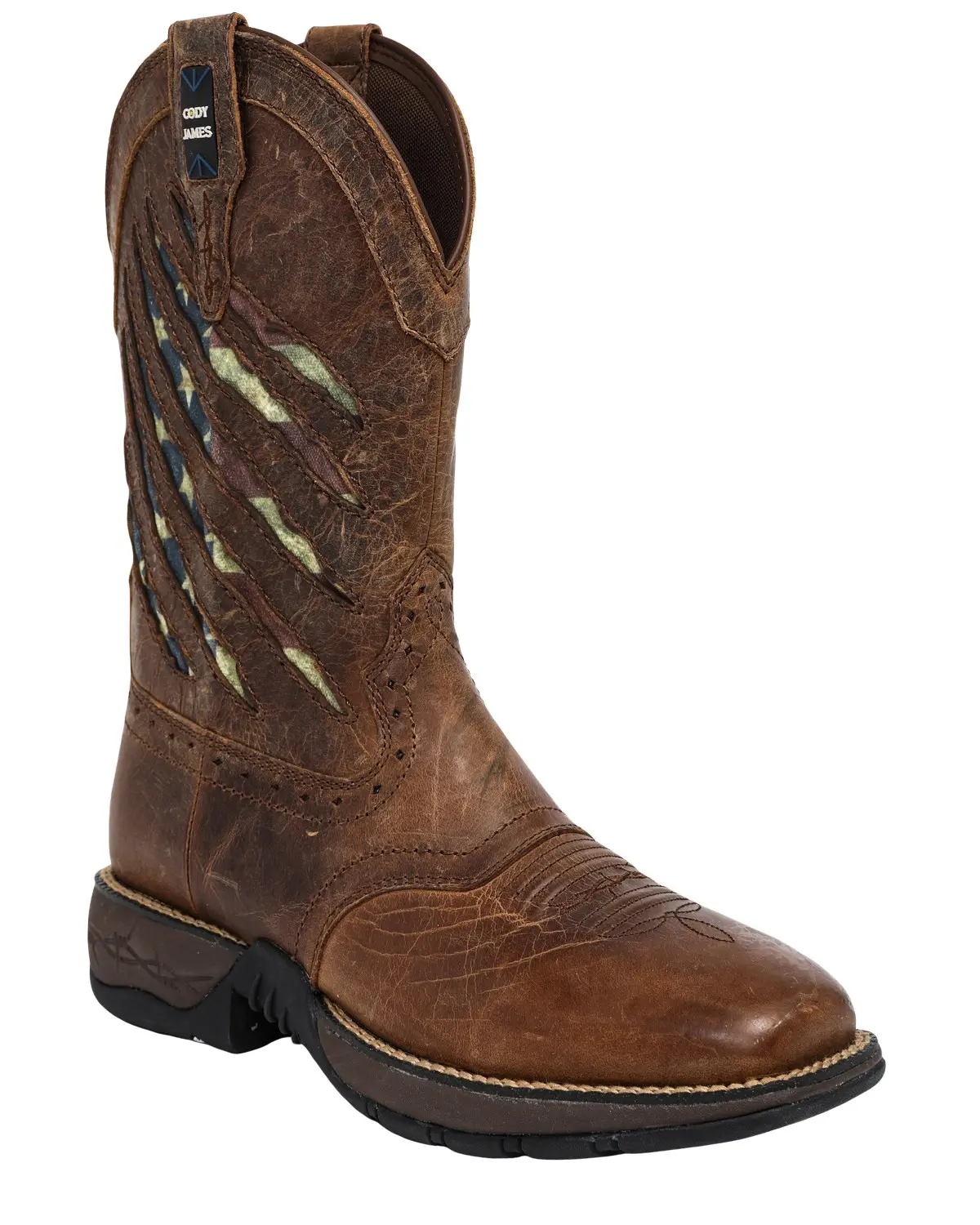 Cody James Men's Men'S Scratch American Flag Lite Performance Western Boot - Mlbf-3 Flag