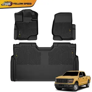 TPE Floor Mats Liners Fit For 2015-24 Ford F-150/F-150 Lightning Super Crew Cab Car Mats Car Interior Accessory Truck Accessories