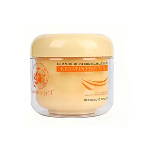 Aomimegel Collagen Deep Nourishing Repair Hair Mask with Argan Oil, Frizz-Smoothing Serum Conditioner for All Hair Types, 10.15 oz / 300 ml