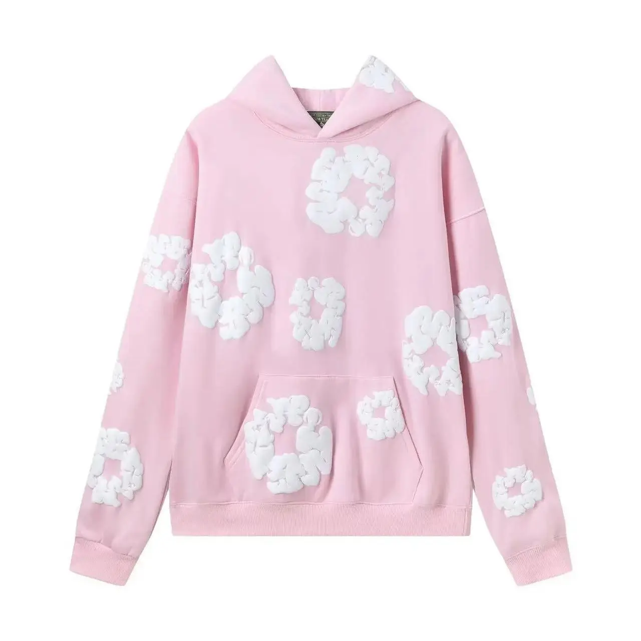 (New)New2025Unisex Distressed Street Style Oversized Hoodie - Y2K Harajuku-inspired Men's Graphic Print Long Sleeve Pullover, Comfortable Casual Fit, Multiple Color Options, Sporty Hooded Sweatshirt,  Cotton Fabric Gifts  Gifts Soft Relaxed Fit