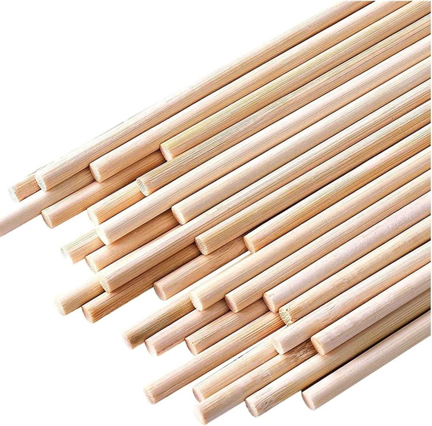 Natural Bamboo Dowel Rods, 25pcs 1/4 x 12 Inch - High Strength & Non-Toxic Support for Cake Decorating & DIY Projects, Durability