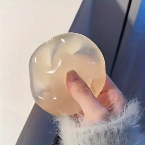 Slow-Expanding Coconut Oil Hand-Squeezed Ball, Stress Relief Fidget Toy, Round Malt Design, Anxiety & Focus Toy for Adults & Kids, Perfect Holiday & Cute Gift