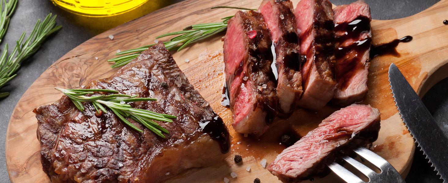 Meat Slicer 200W Electric Deli Food Slicer with 2 Removable 7.5" Stainless Steel Blades, Adjustable Thickness, Child Lock Protection, Easy to Clean