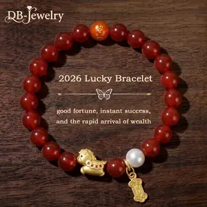 Horse Zodiac Year Energy Set Red Luck BraceletsCinnabar Red Agate Red String ProtectionBracelet Collection for Wealth Safety ChineseGuardian Charm Gift Lucky Bracelet ProtectionWealth Chinese Symbol Gift Set