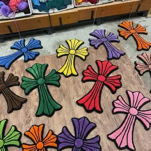 New!! Fluffy vibrant Cross Rugs!! Handmade Tufted Rugs multiple colors 68cm!!, home decor, fashion shipping gifts