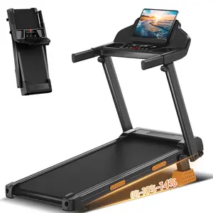 3-in-1 Foldable Treadmill with Incline, Folding Treadmill for Home, 3HP Electric Running Machine, Quiet Running Machine for Office Gym, Screen Display