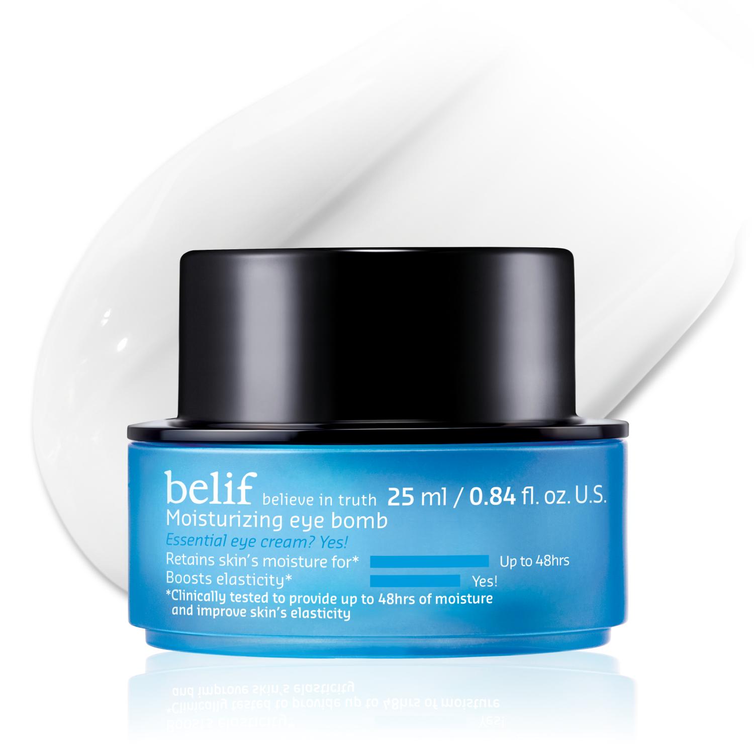 belif Peptide Eye Bomb, Anti-Aging Eye Cream for Wrinkles, Fine Lines, Crow’s Feet & Eye Bags, 48hr Hydration with Ceramide, Squalane, Caffeine, Dermatologist-Tested Korean Skincare, moisturize, 0.84 fl.oz