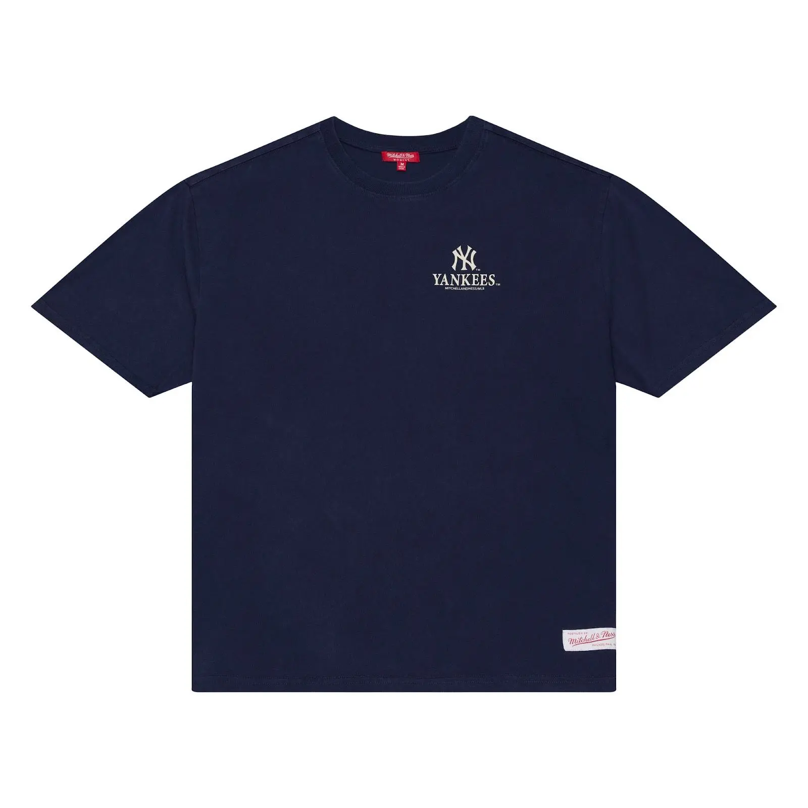 Women's New York Yankees Navy Core Essentials T-Shirt MLB Throwback Tee Graphic Vintage Fan Gear Mitchell & Ness