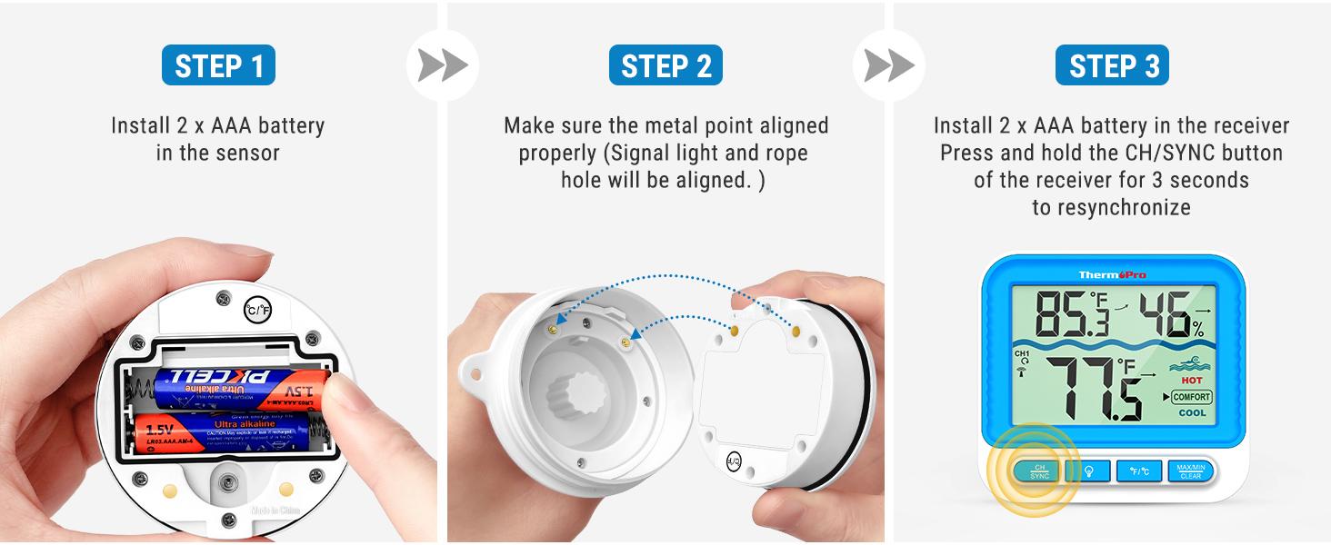 [Pool Accessories] Floating Wireless Swimming Pool Thermometer,  Digital Indoor Hygrometer Easy Read, Large Size, IPX8 Waterproof for Hot Tub/SPA/Aquarium/Pond/Ice Bath Tool Fathersdaygift
