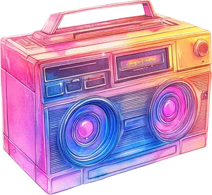 DTF Transfer – Retro Boom Box Multi Sizes (RT-AC003)