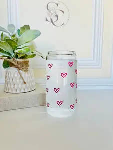 Changing Color Heart Glass Cup