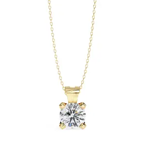 2.18 Carat  Prong Round Lab Diamond Pendant