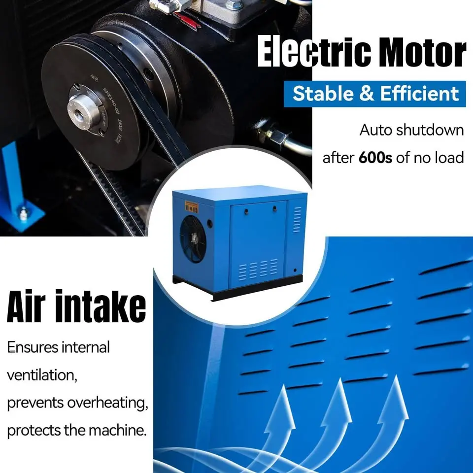PACK7 7.5KW 10HP Rotary Screw Air Compressor 230V/3Ph 35CFM 125psi ...