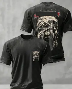 Ir.Maid Vintage Style Band Washed Shirt