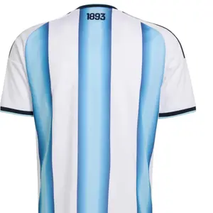 FIFA WORLD CUP 2026 Adidas 2026 Argentina Home Jersey - Sky-Blue & White Stripes with Subtle Gradient Fade & Navy-Blue Trim for La Albiceleste Fans