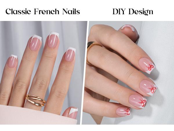 【LIVE ONLY】Beetles X Press Plus French Tip Kit, French Tips Press-On Nails with Nail Glue, Builder Top Coat, Remover, Cuticle Oil & Tools, DIY Manicure Gift for Women