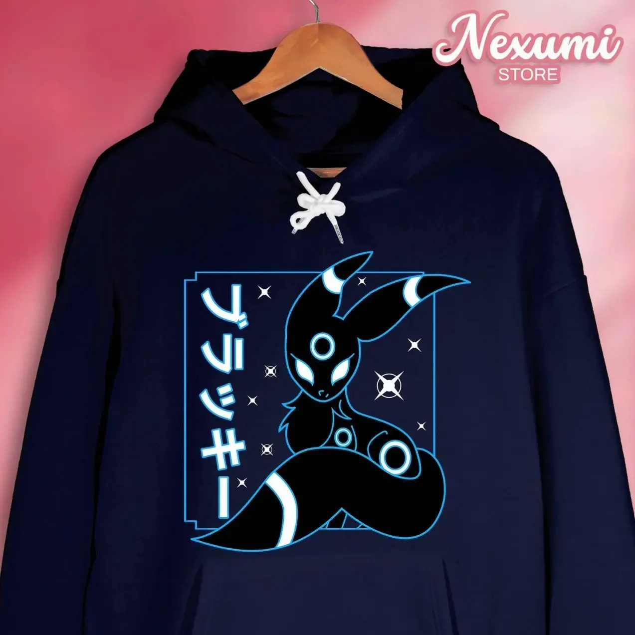 Shiny Umbreony Hoodie - Dark Evolution Anime Sweatshirt - Video Game Manga Fan Gift - Comfort Style - Unisex Inspired Apparel