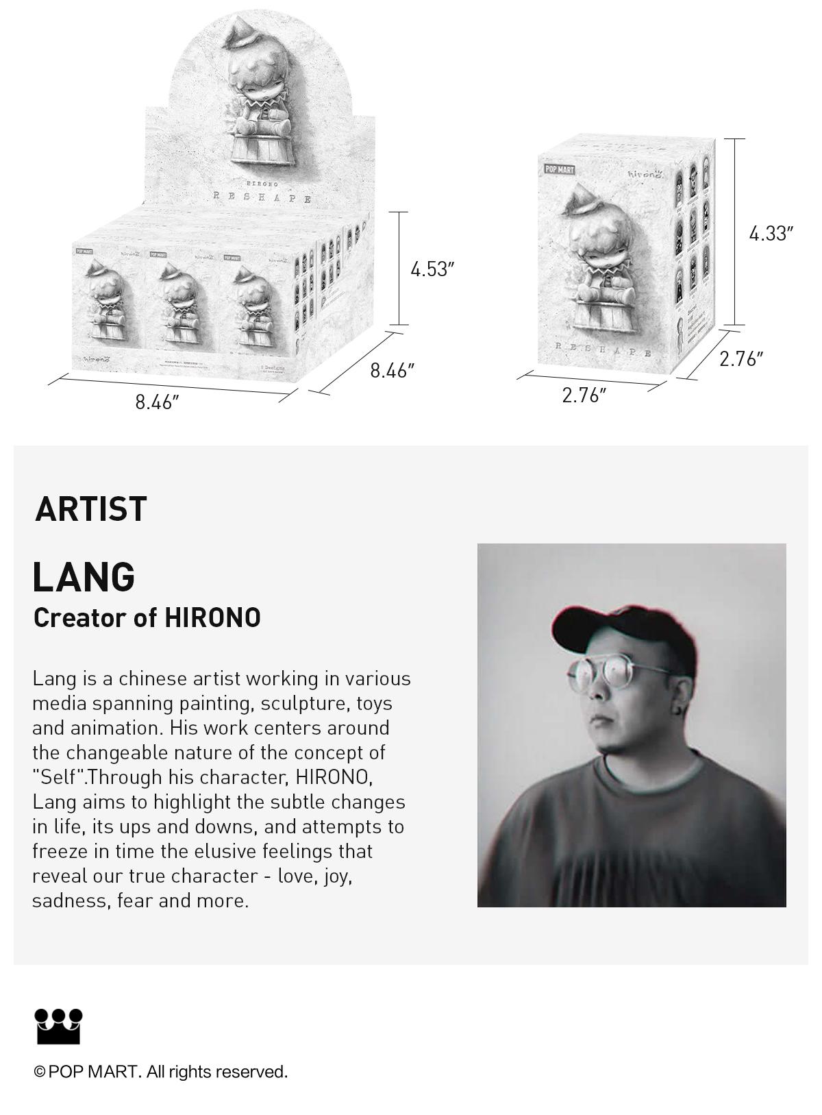 POP MART HIRONO Reshape Series Figures, Blind Box POP MART HIRONO Reshape Series Figures, Blind Box