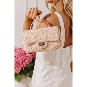 Ella Sequin Purse in Light Peach