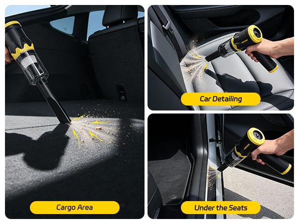 MR.EGO 20000Pa, G2 Car Vacuum Portable Cordless, 4-in-1 Mini Vacuum Cleaner with 20,000Pa Powerful Suction, Type-C Charging, 2 Suction Modes, Ultra-Light for Car, Home, Desk, Keyboards summervibes