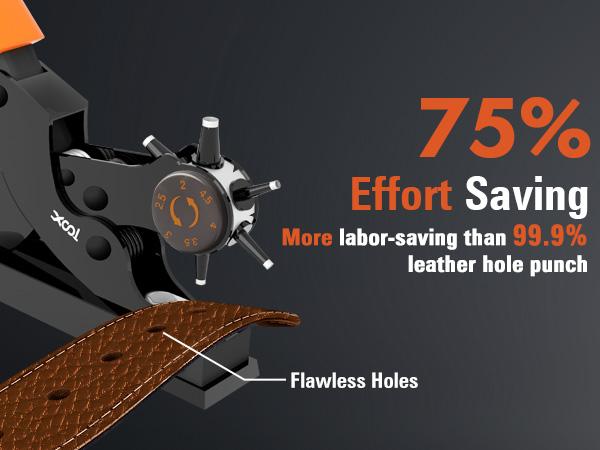 XOOL Revolving Punch Plier Kit, Leather Hole Punch Set for Belts, Watch Bands, Straps, Dog Collars, Saddles, Shoes, Fabric, DlY Home or Craft Projects, Heavy Duty Rotary Puncher, Multi Hole Sizes Make