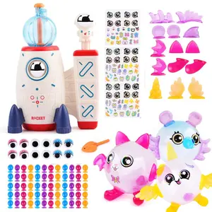 DIY Space Rocket Balloon Maker Craft Kit for Kids | 60 Balloons & 134 Accessories | Space Magic Sticker Balloon Set, Build Multiple 3D Models | Valentine’s Day, Birthday & Party Gift for Boys and Girls