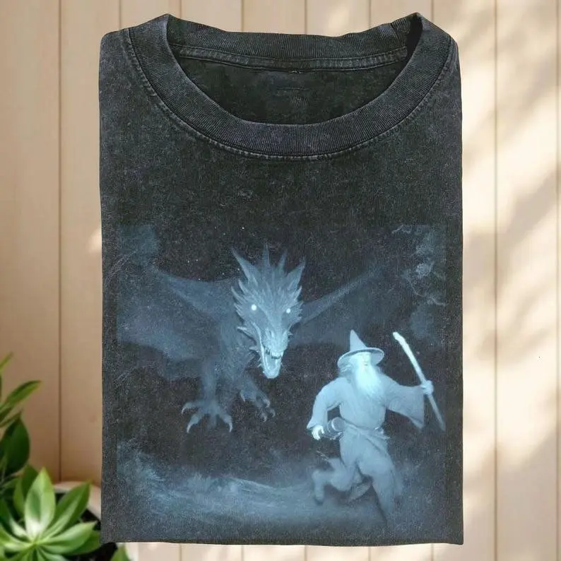 [Sale off up to 50%] Dalf and Dragon Comfort Colors Shirt, Fantasy Graphic Shirt for Men and Women, Unisex Gift, Meme Tee