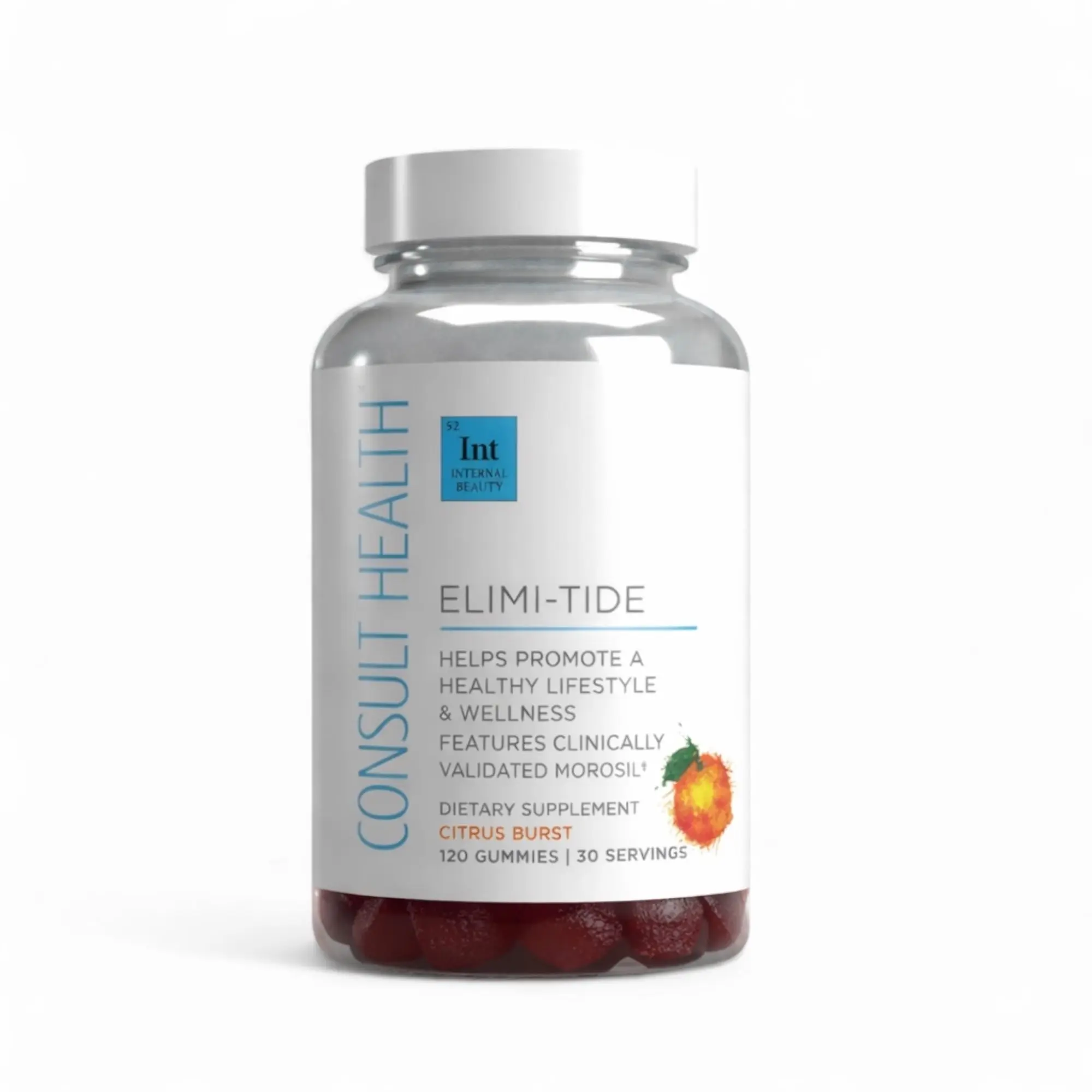 Elimi-Tide Body Positive Gummies, Citrus Burst Flavor, 120 Gummies (30 Servings) 1 or 2 Pack