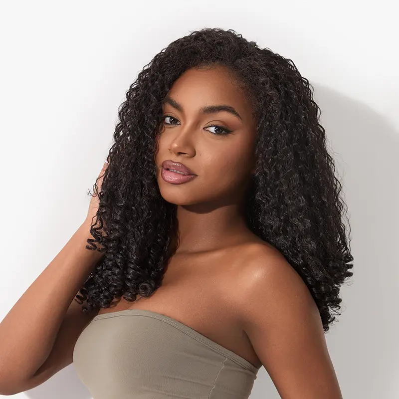 Frodio Veralux™ Blend Human Hair Burmese Curly 3-in-1 Half Wig Spiral Ends #summervibes