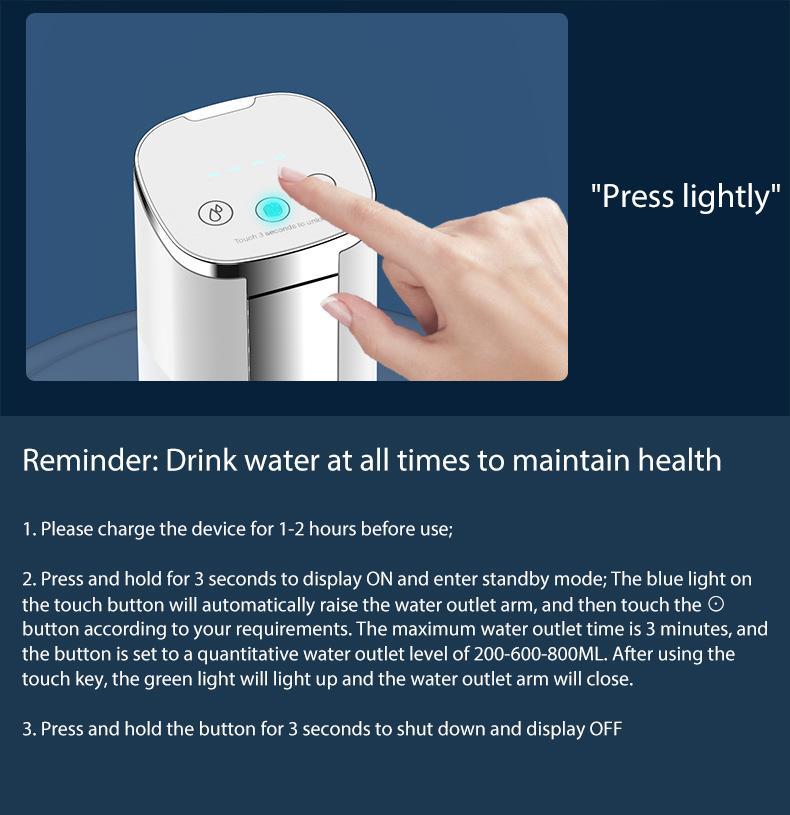 Water Dispenser Pump, Portable Smart Water Bottle Dispenser Pump, Rechargeable Electric Water Dispenser Pump, Drinking Utensils for Home, Office, Kitchen, Outdoor Drinkware