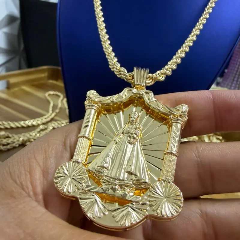 14k Gold Bonded Pendant and Necklace Set