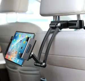 Tablet Holder For Car, Tablet Headrest Holder For 4.7-12.9'' Device Car Tablet Holder With 360° Adjustable Rotation,Essential for Road Travel - Black