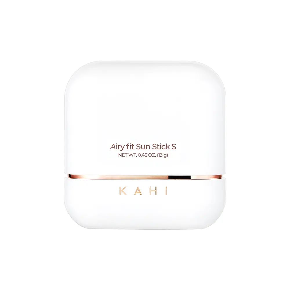 KAHI Airy Fit Solid Face Sunscreen Balm Stick SPF 50+, Dual-Function Hydrating Korean-Formulated Facial Sunscreen & Sun Care, No White Cast, Lightweight Waterproof for All Skin Types - 0.49 oz
