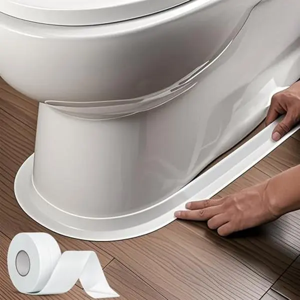 4pcs White Caulk Tape Waterproof Self Adhesive, White Bathroom Caulk Toilet Caulk Strip Bathtub Sealing Strip Tape For Bathroom Caulking Tape Shower Caulk