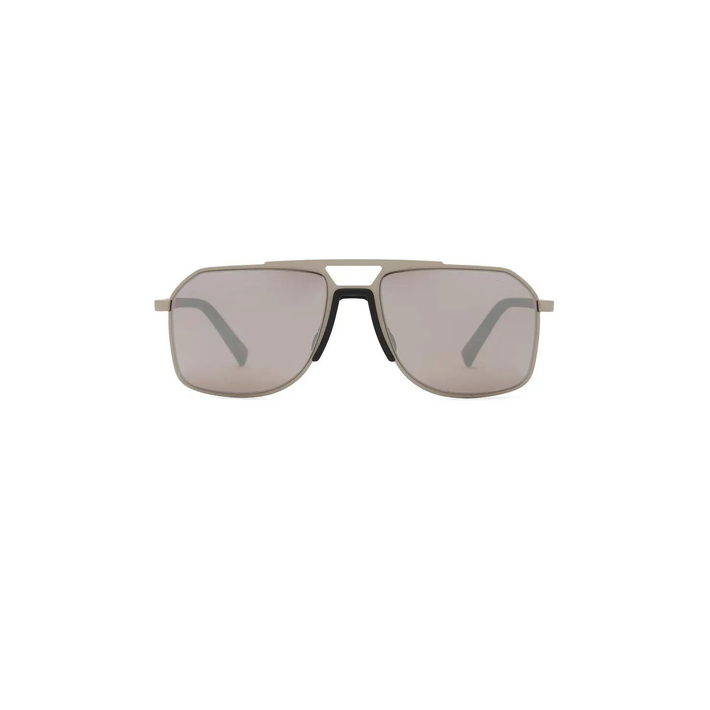 Prada Rectangular Sunglasses in Matte Silver & Purple Brown Mirror Silver
