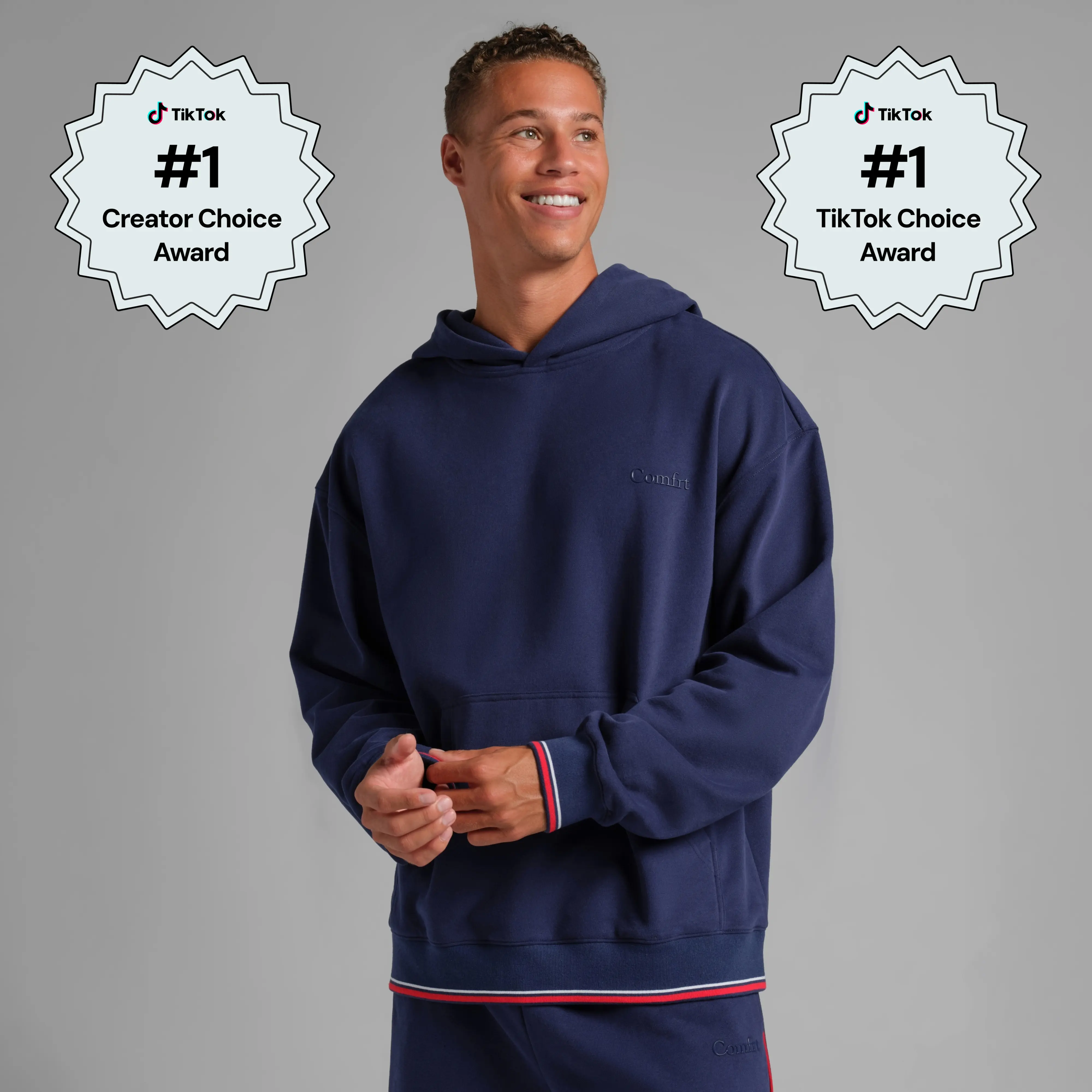 Comfrt | Laid Back Hoodie - Mega | Sporty Mega Fit Fleece Summer Pullover Hoodie