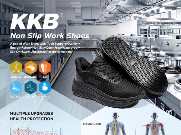 【2026 Recién llegado】Oil-Safe Grip Non Slip Work Shoes Women Slip Resistant Work Shoes for Women,Slip-On Waterproof Walking Shoes for Standing All Day in Nursing Kitchen Restaurant Arch Support Lightweight Black Women Footwear Girl 【2026 Recién llegado】Oil-Safe Grip Non Slip Work Shoes Women Slip Resistant Work Shoes for Women,Slip-On Waterproof Walking Shoes for Standing All Day in Nursing Kitchen Restaurant Arch Support Lightweight Black Women Footwear Girl