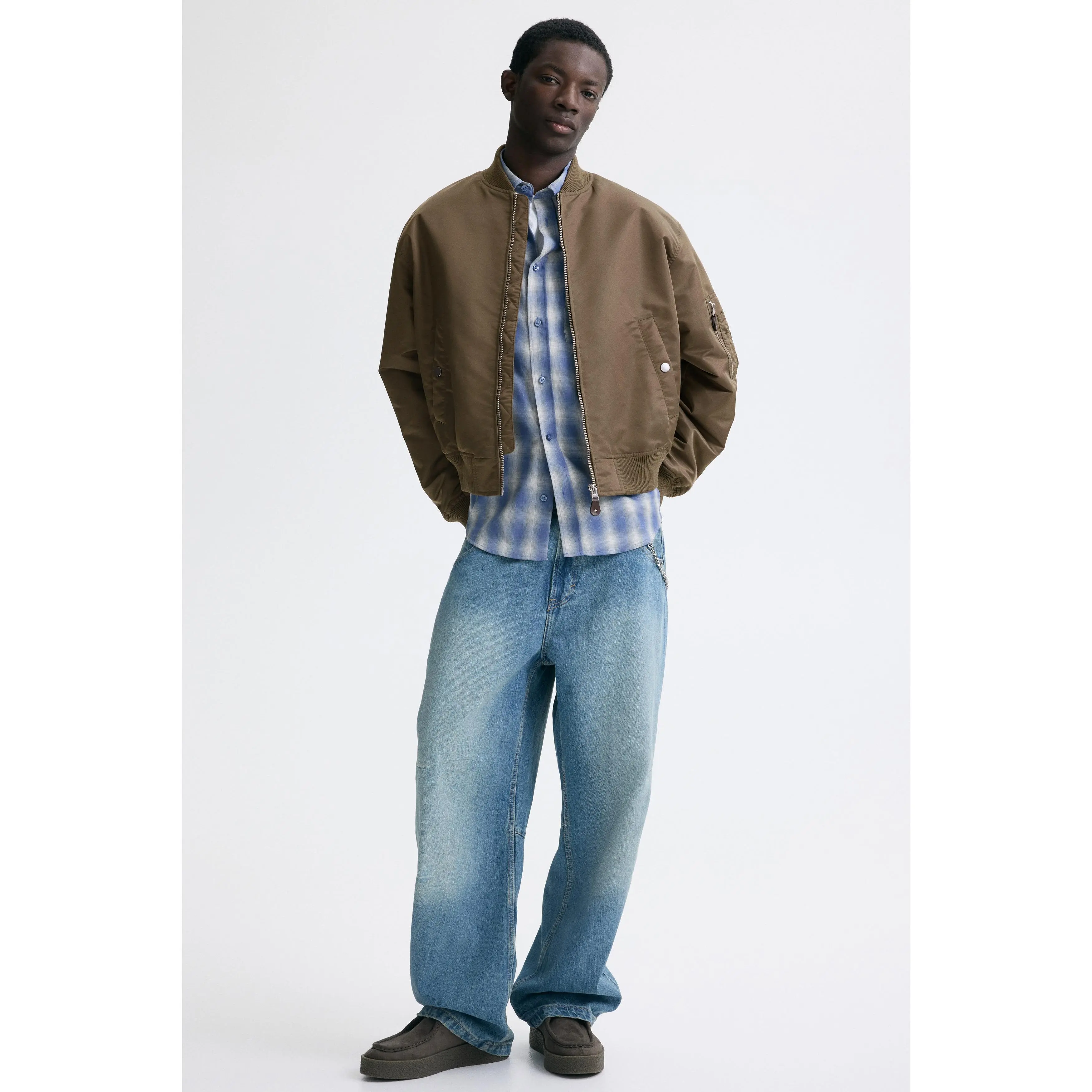 H&M Padded nylon bomber jacket