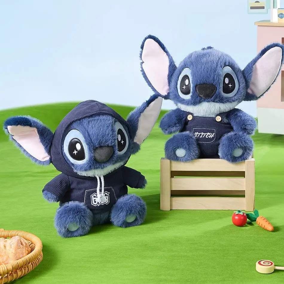 Disney Stitch Series-No.12 Sitting Stitch Doll, Cute Stuffies, Soft Cuddly Stuffed Animal Gift, Comfortable Plush Pillow Toy, Kids' Birthday Gift, Soft Cuddly Gift，Back To School, Cute Animal Design, Two Adorable Styles
