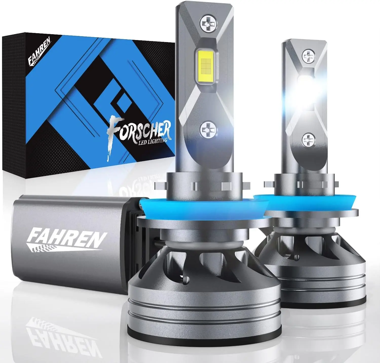 FAHREN H11/H8/H9 Light Bulb 40000LM Super Bright 6500K Cool White H11 Fog Light Bulb LED for Car Accessories & Truck Headlight