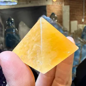 Orange Calcite Pyramid