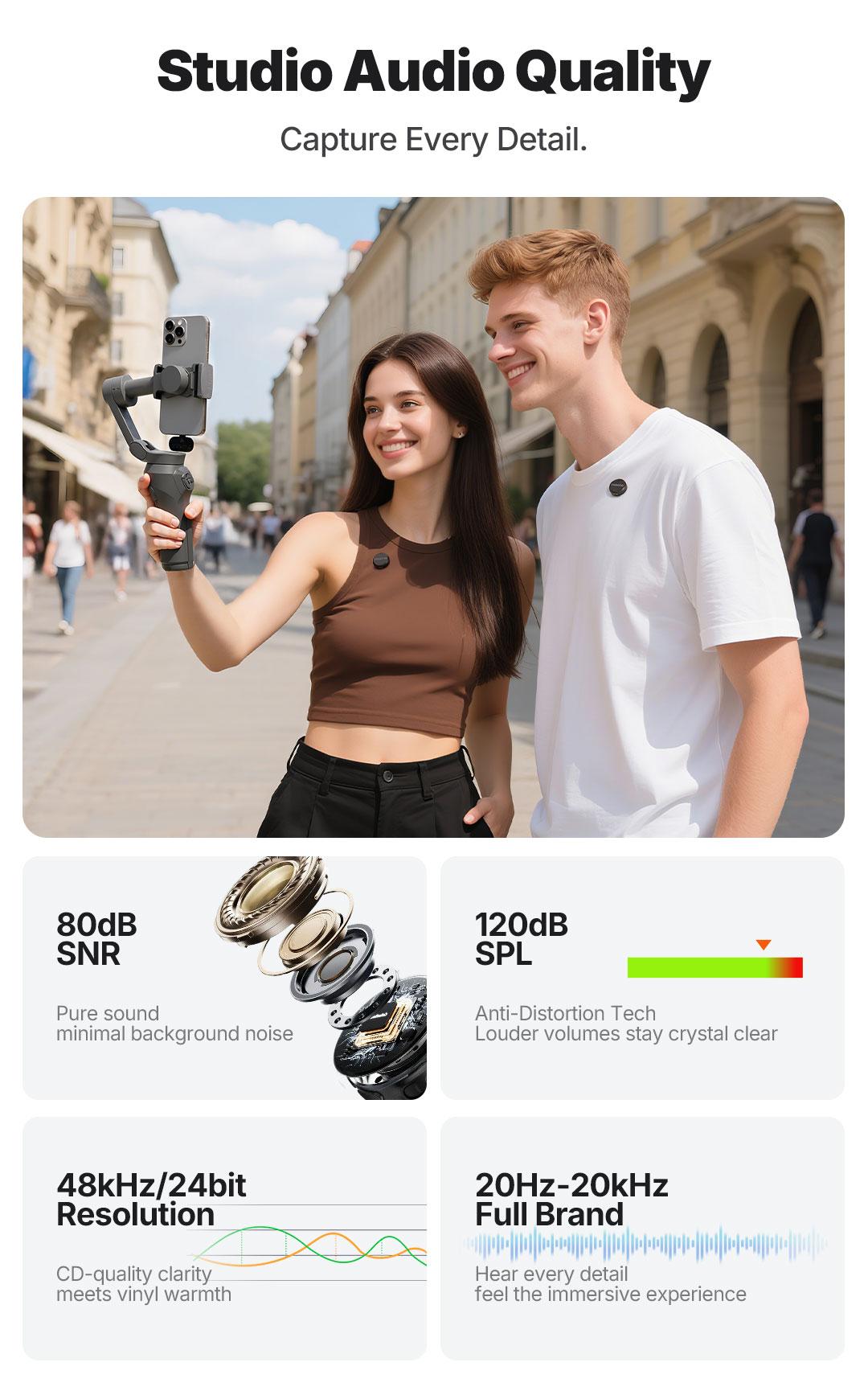 Maono T5 Wireless Lavalier Microphone, Audio Noise Reduction, Compatible with PC Camera, iPhone, Type C Android Smartphone, Ideal For Youtube, Facebook,TikTok Video Vlogging, Streaming, Recording, Interview, Content Creating.