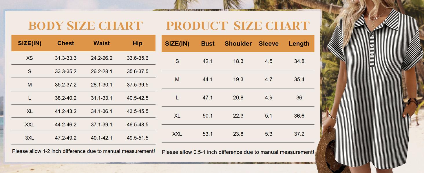 ZEAGOO  Women's Cotton Shirt Dress Summer Casual Short Sleeve Button Down Beach Cover Up Shirts with Pockets